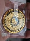 Sonder Medaille Patton Police Californien Jubil&#228;um Sheriff Stern Goldfarben