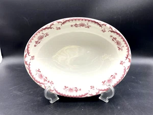 Shenango China  PA ~ Chardon Rose~  Red 10" Oval Bowl Serving Restaurant Ware - Picture 1 of 5