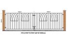 Anavio Metal Driveway Gates From 2385 - 3565mm Gaps X 812mm H Wrought Iron Style
