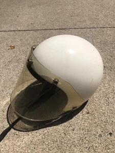 duns gumball motorcycle helmet with comp shield vtg 60s 70s D.U.N.S - Picture 1 of 9