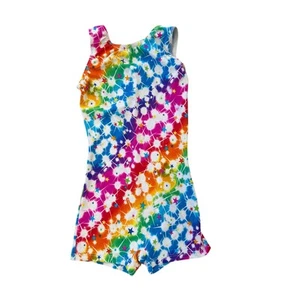 Perfect Balance Leotard/Unitard multicolor girls size 8/10 stars - Picture 1 of 3