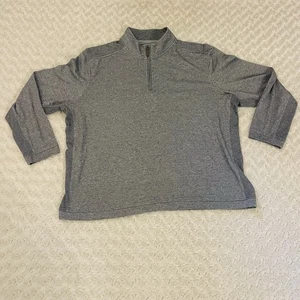 Johnston & Murphy Shirt Mens 2XL Gray Long Sleeve 1/4 Zip Pullover - Picture 1 of 11