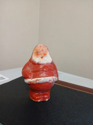 Papá Noel vintage - papel maché - contenedor de dulces de 1930 - 4 1/2" de alto Foto 1 de 3