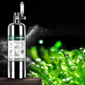 2L Stainless Steel Cylinder +Aquarium CO2 Generator System + Aluminum Valve - Foto 1 di 12