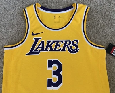 New NIKE Los Angeles Lakers Jersey (# 3) - Men’s Large (48) - NBA, LA, Davis, AD - Image 1 of 4
