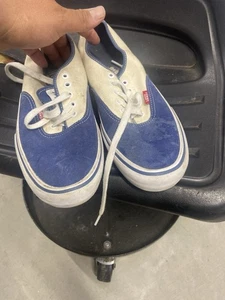 RARO FURGONETAS AUTÉNTICO PRO TALLA 10 PARA HOMBRE AZUL BLANCO ROJO LONA STOCK MUERTO - Imagen 1 de 6