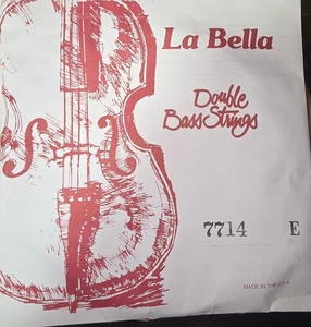 LaBella Double Bass E String Black  Nylon Tape Wound No. 7714 NEW/OLD STOCK - Picture 1 of 2