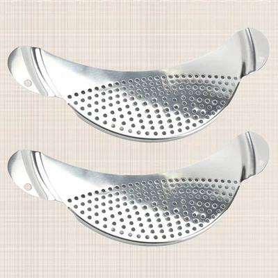  2 Pcs Pasta Strainer Stainless Steel Mesh Food Drainer for Cooking Kitchen - Image 1 of 4