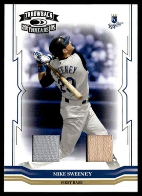 Combo de material Donruss Throwback Threads 2005 Mike Sweeney 53/65 Kansas City Foto 1 de 2