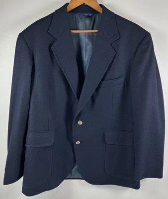 Pendleton Blazer 100% Pure Virgin Wool Jacket Navy Blue Gold Buttons Mens 42S - Image 1 of 4