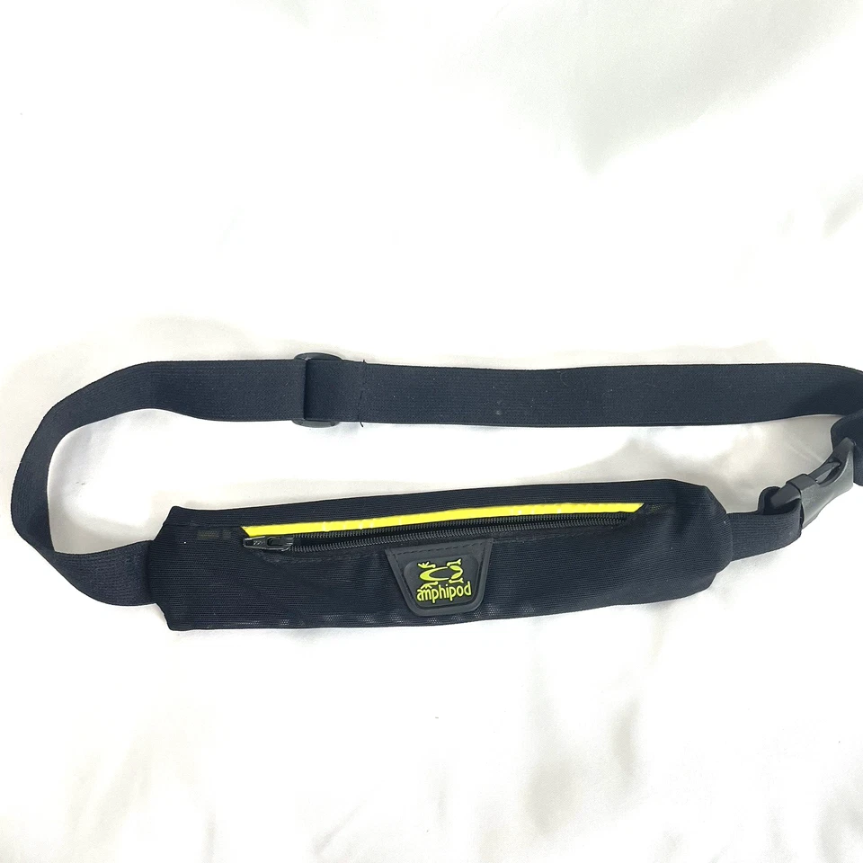 Amphipod AirFlow MicroStretch Belt Black/Yellow Large Adjustable Running Hiking - Image 1 of 4