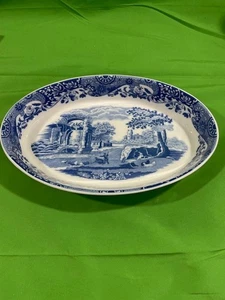Spode Blue Italian 10" Oval Baker. 10.5 x 6.5 x 2 inches - Picture 1 of 5