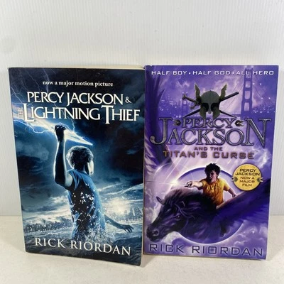 2 Lot Rick Riordan Percy Jackson- Lightning Thief & Titan's Curse Paperbacks - image 1 of 4