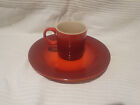 Le Creuset Espresso/Coffee Cup And Saucer Red