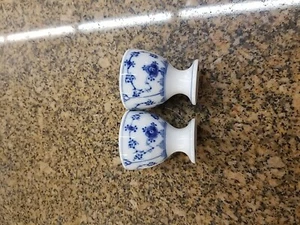 Vintage Tasse blau Denmark Royal Copenhagen geriffelt Spitze Menge 2 - Bild 1 von 3