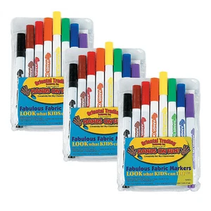 Bulk 6 Boxes of Classic Fabric Markers - 8 Colors Per Box - Picture 1 of 1