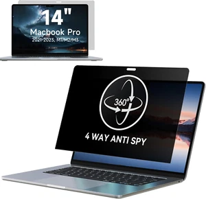 360° Privacy Screen MacBook Pro 14 inch (2021, 2022, 2023, M1, M2, M3, Pro, Max) - Picture 1 of 6