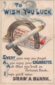 POSTKARTE GRUSS AN GLÜCKWUNSCH ZIGARETTE - Bild 1 von 2