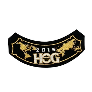 2015 Harley Davidson Owners Group HOG Membership Rocker Patch Vest Jacket Cycle - Picture 1 of 3