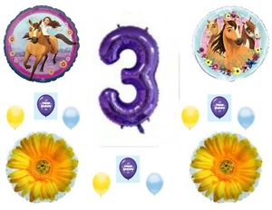 Spirit Untamed Movie 3rd Birthday balloons Decoration Horses Lucky - Picture 1 of 1