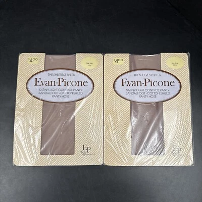 Evan-Picone Transparente Panty Manguera Larga Nuevo Gris De Colección Nuevo de Lote De 2 Sandalias Foto 1 de 4