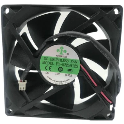 POWERYEAR PY-9225H12S 12V 0.35A 9CM 90*90*25MM 2Pin Cooling Fan - Image 1 of 4