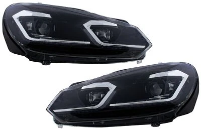 Fari Luci LED per VW Golf 6 VI 08-13 Facelift G7.5 Silver Flowing Dynamic LHD - Immagine 1 di 4