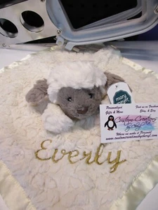 Kitt Lamm Tierdecke personalisiert Sicherheitsdecke Babydecke - Bild 1 von 12