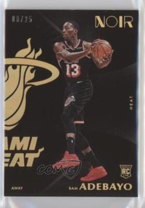 2017-18 Panini Noir Rookies Away Gold 8/25 Bam Adebayo #172 Rookie RC