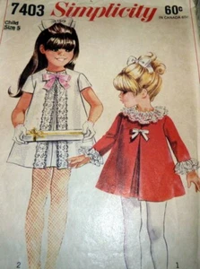 *LOVELY VTG 1960s GIRLS DRESS Sewing Pattern Size 5 Years - Picture 1 of 1