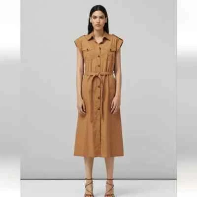 Vestido Camisa Rag & Bone Caqui Roxanne Sin Mangas Talla Pequeña $450 *Menos Cinturón* Foto 1 de 3