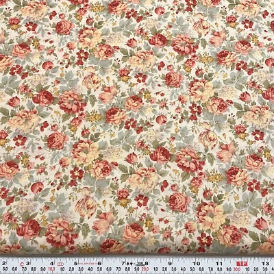 Vintage Bianca by Moda Florals on Beige Cotton Fabric by the HALF YARD - Image 1 of 2