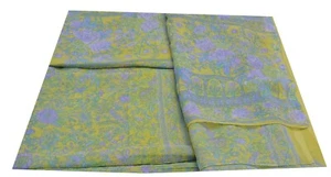 Vestido de costura artesanal usado estampado Georgette sari vintage para hacer tela sari 1906 - Imagen 1 de 8