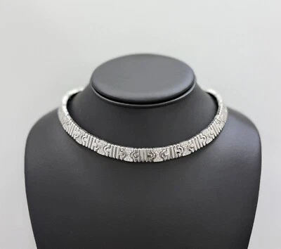 Collar Bulgari Parentesi Bvlgari Vintage Oro Blanco 18K, 137,7 gm, S108396 Foto 1 de 4
