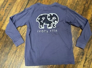 Camicia manica lunga avorio Ella viola intenso/viola taglia small usata in ottime condizioni elefante - Foto 1 di 5