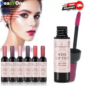 6Pcs Lip Gloss Set Wine Lipstick Matte Long Lasting Waterproof Lip Tint 6 Colors - Picture 1 of 9