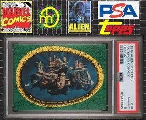 1979 Topps Alien Sticker - 18 Asteroid Colony Design - PSA 8 NM-MT - Picture 1 of 4