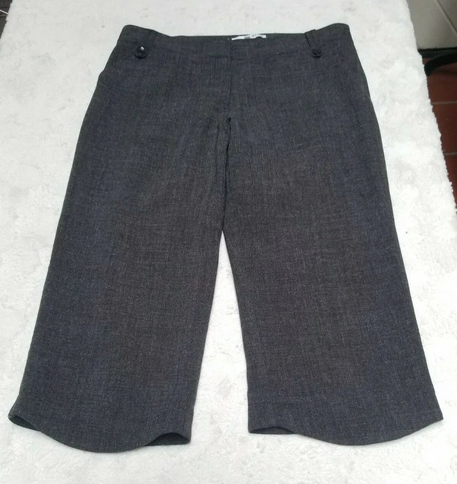 Pantalones Cortos Largos de Golf Lija para Mujer Cremallera Frontal Tiro Medio Bolsillos Traseros Texturizados Talla 10 Gris Foto 1 de 4