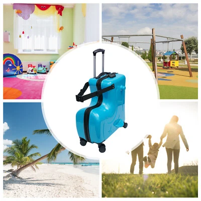 Portable Ride-On Suitcase Rolling Luggage Suitcase Travel Trolley Case For Kids - Image 1 of 4