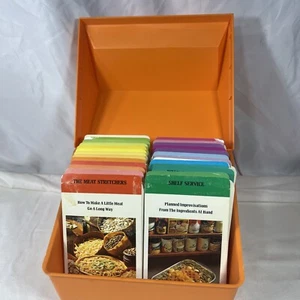 Betty Crocker STEP BY STEP Recipe Index Cards Orange Box Vintage 1975 - Picture 1 of 10