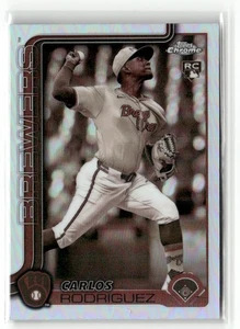 2025 Topps Chrome #201 CARLOS RODRIGUEZ SEPIA REFRACTOR SP BREWERS - Picture 1 of 2
