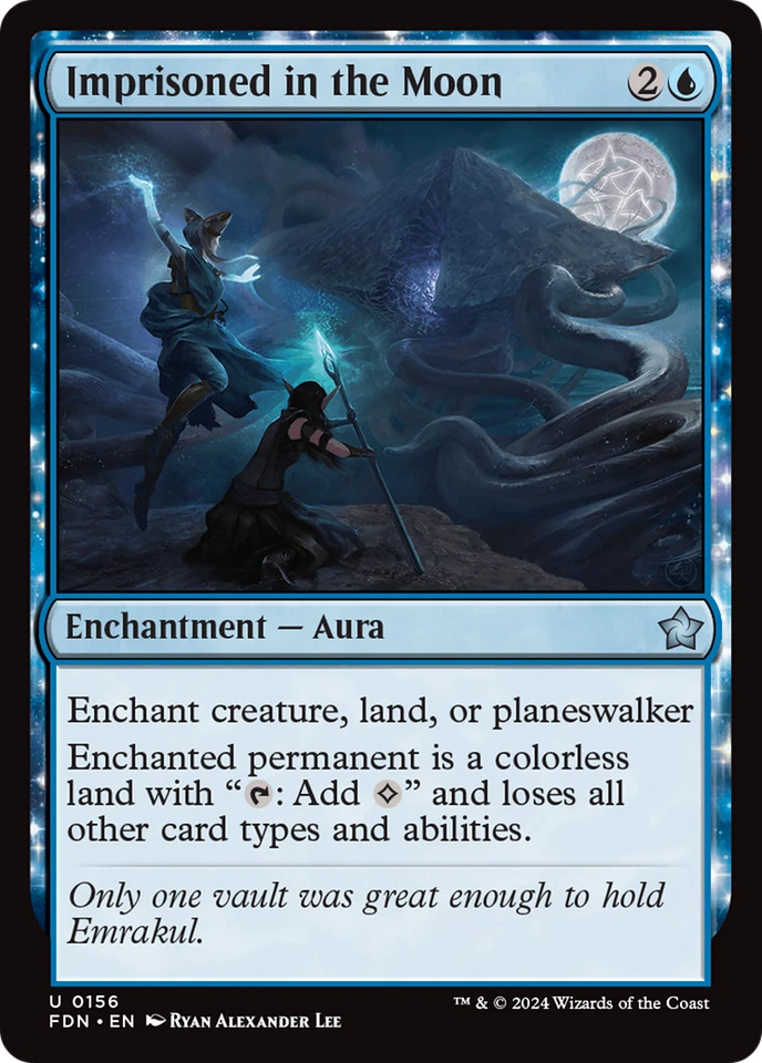 Imprisoned in the Moon (REGULAR) x1 - MTG Foundations FDN #156 - Image 1 of 1