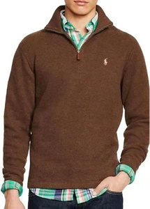 Polo Ralph Lauren Hombre Costilla Francesa Media Cremallera Pullover Sudadera - Imagen 1 de 3