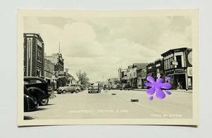 Britton South Dakota SD Postcard RPPC Photo View Main Street 1940s - Picture 1 of 2