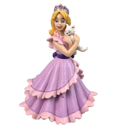 Papo Princess Chloe with Cat Kitten Fairytale Figure (2013) Pink Dress - Image 1 of 4