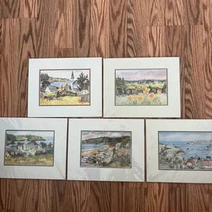 Collezione California Coast Beach (5) piccoli dipinti firmati a mano Ellie Marshall - Foto 1 di 13