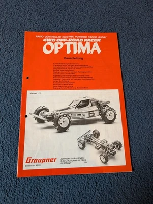Graupner Optima Original Bauanleitung Deutsch 1985 Kyosho Rarität - Bild 1 von 4