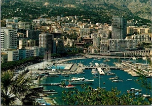 Cartolina Monte Carlo Monaco vista porto Le Port Piscine Olympique Francia - Foto 1 di 2