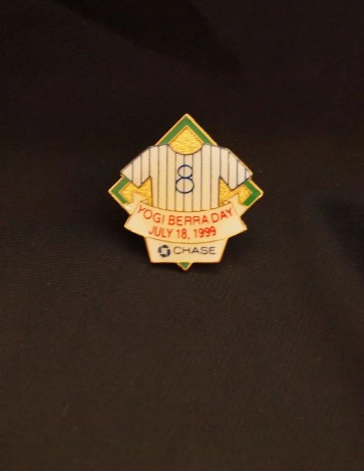 NOS 1999 The New York Yankees Yogi Berra Day Cloisonne Baseball Pin Chase Jersey - Image 1 of 1