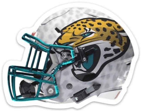 Jacksonville Jaguars Football White Helmet w/ Jaguar Type Logo Die-Cut MAGNET Cover